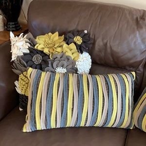 Two throw cushions